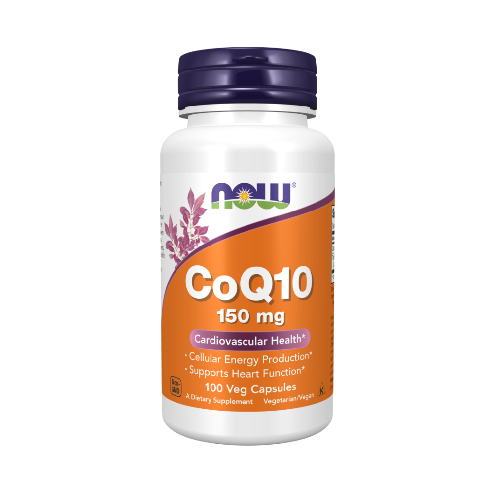 NOW Q10 Coenzyme, Кофермент Q10 150 мг + Куркумин - 100 капсул