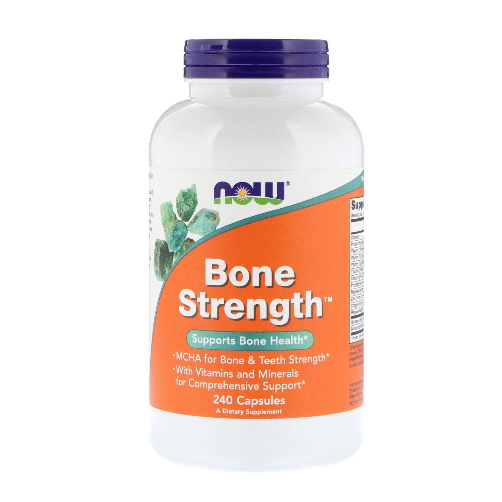 NOW Bone Strength, Крепкие Кости, Минералы и Витамины - 240 капсул