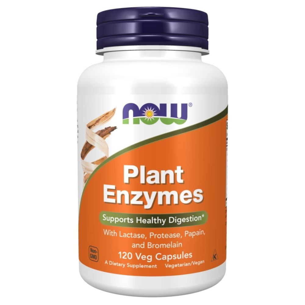 NOW Plant Enzymes, Энзимы Растительные - 120 капсул