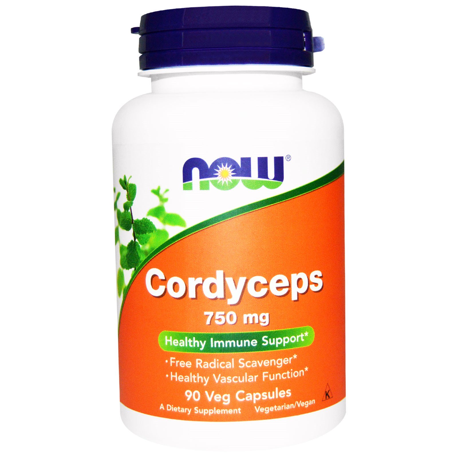 NOW Cordyceps, Кордицепс, Витамины и Микроэлементы 750 мг - 90 капсул