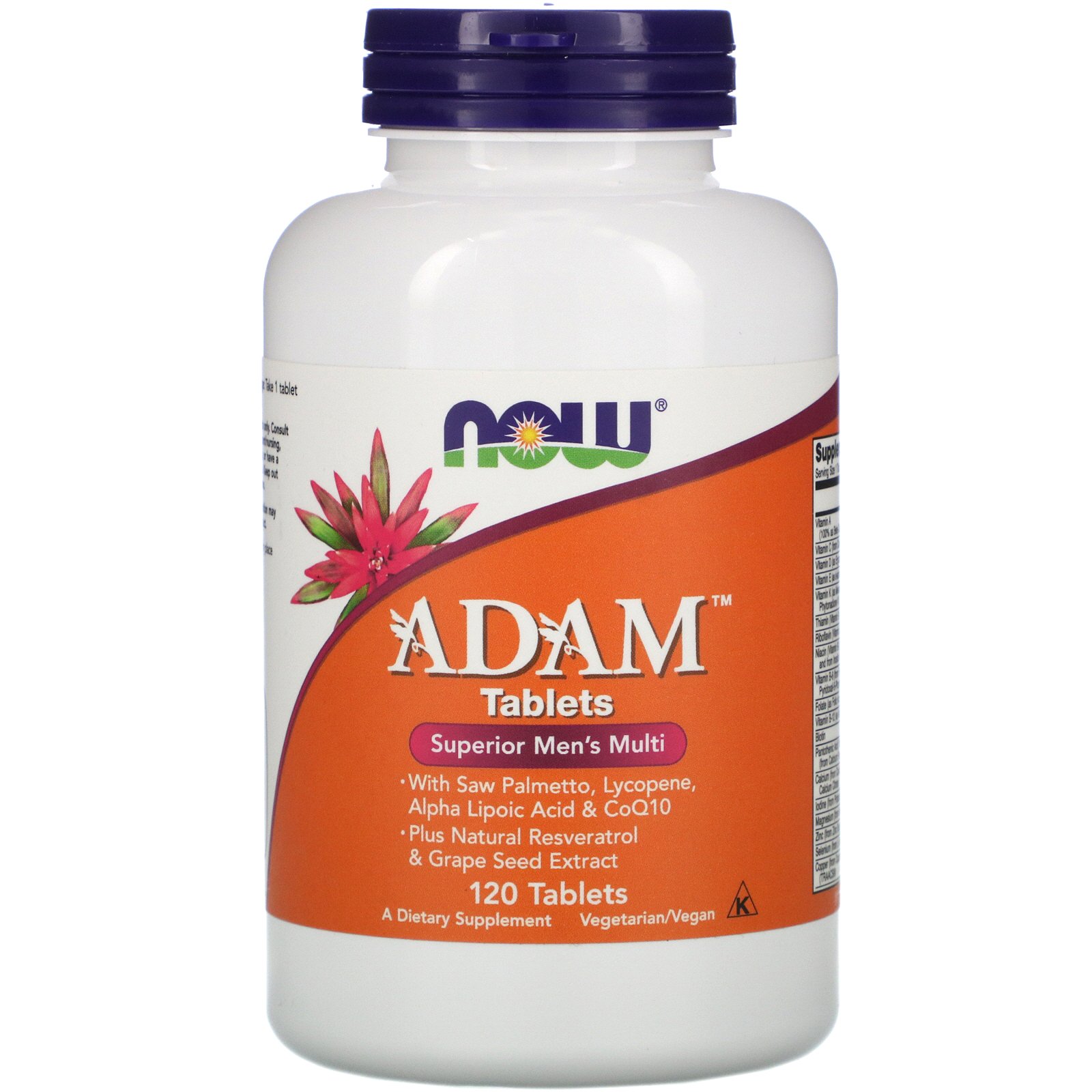 NOW Adam, Адам, Витамины для Мужчин Комплекс - 120 таблеток
