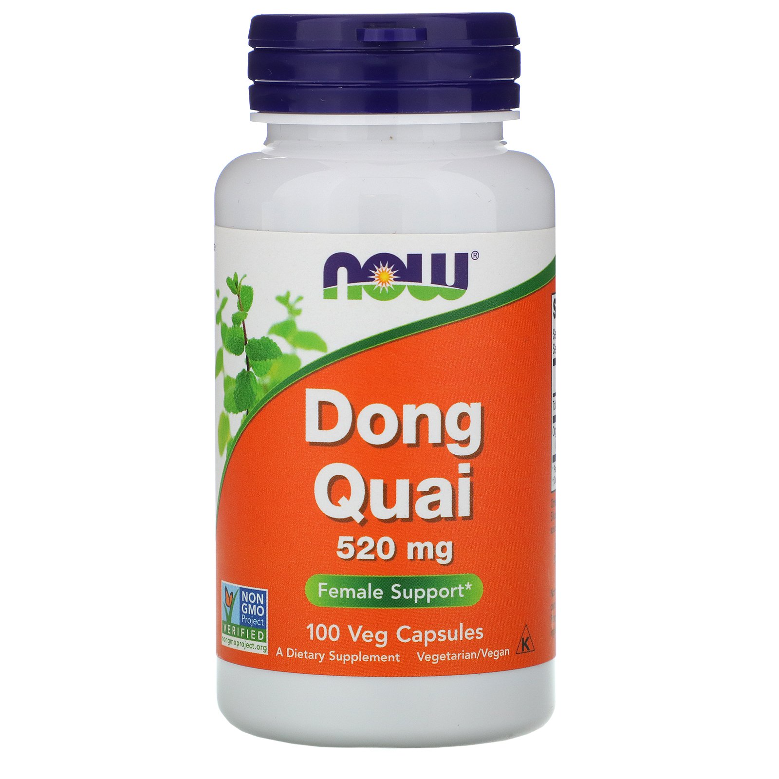 NOW Dong Quai, Дудник Китайский 520 мг - 100 капсул