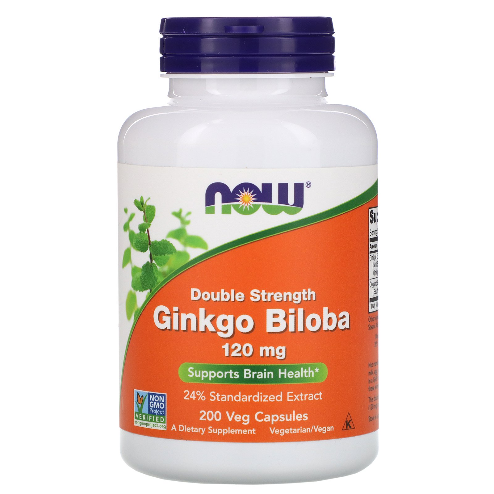 NOW Ginkgo Biloba, Гинкго Билоба Экстракт 120 мг - 200 капсул