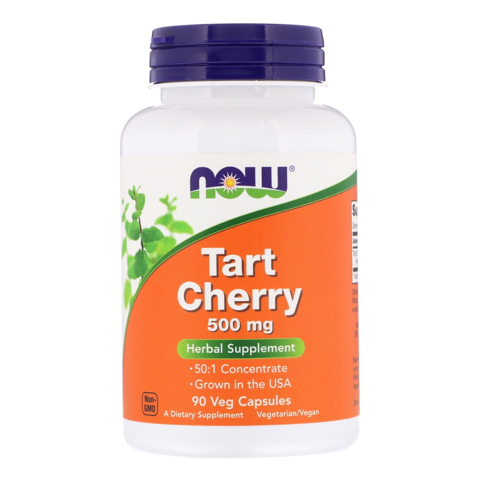 NOW Cherry Tart, Вишня Концентрат (Prunus Cerasus) 500 мг - 90 капсул