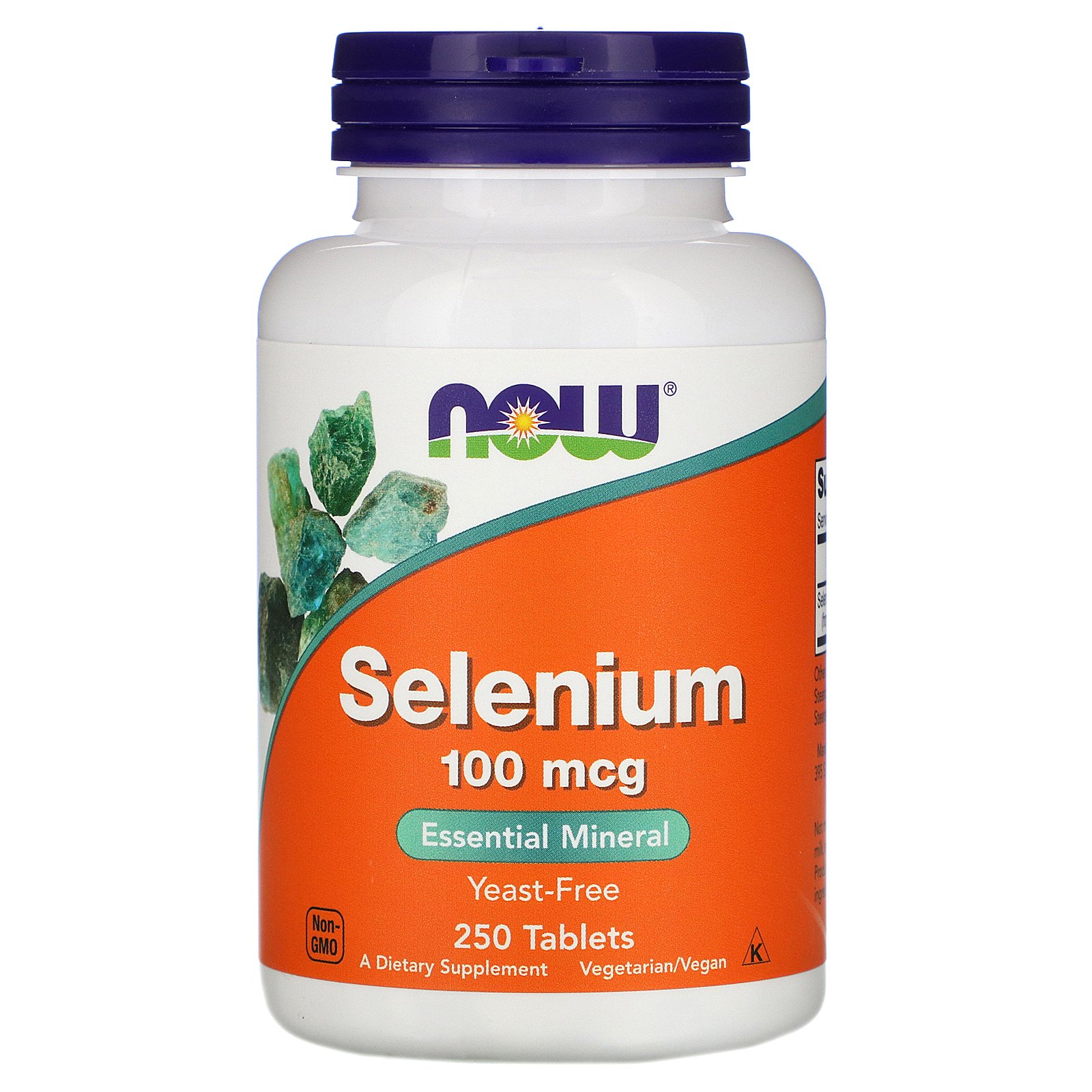 NOW Selenium, Селен 100 мкг - 250 таблеток