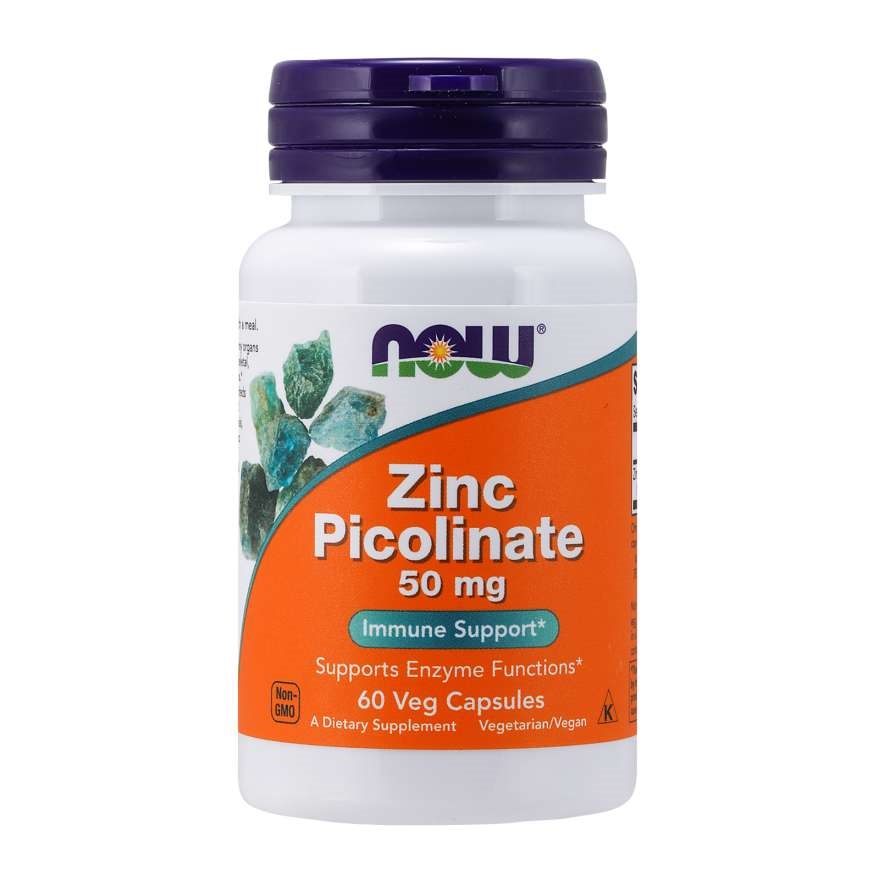 NOW Zinc Picolinate, Пиколинат Цинка 50 мг - 60 капсул
