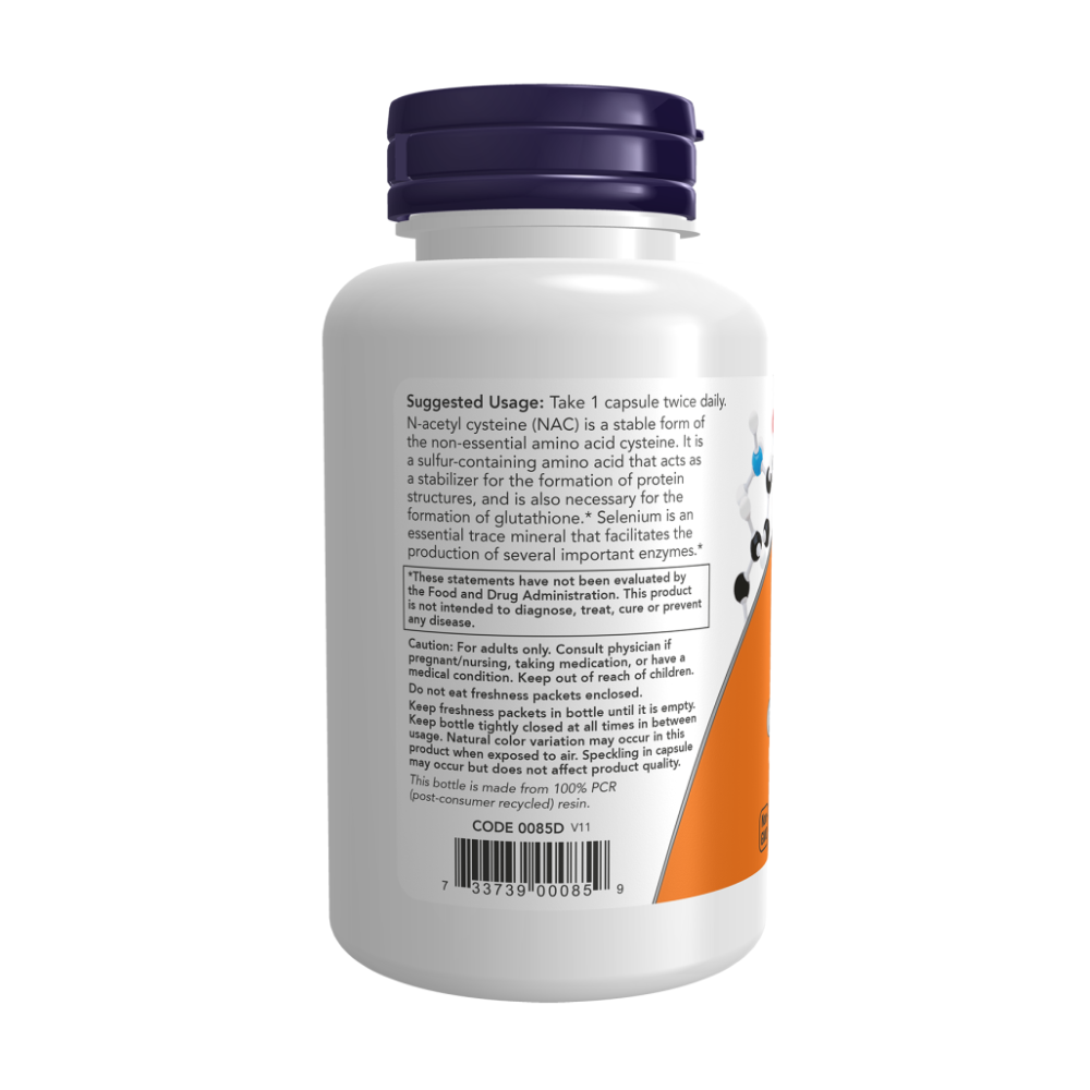 NAC, N-Ацетил L-Цистеин, Антиоксидант 600 мг - 250 капсул