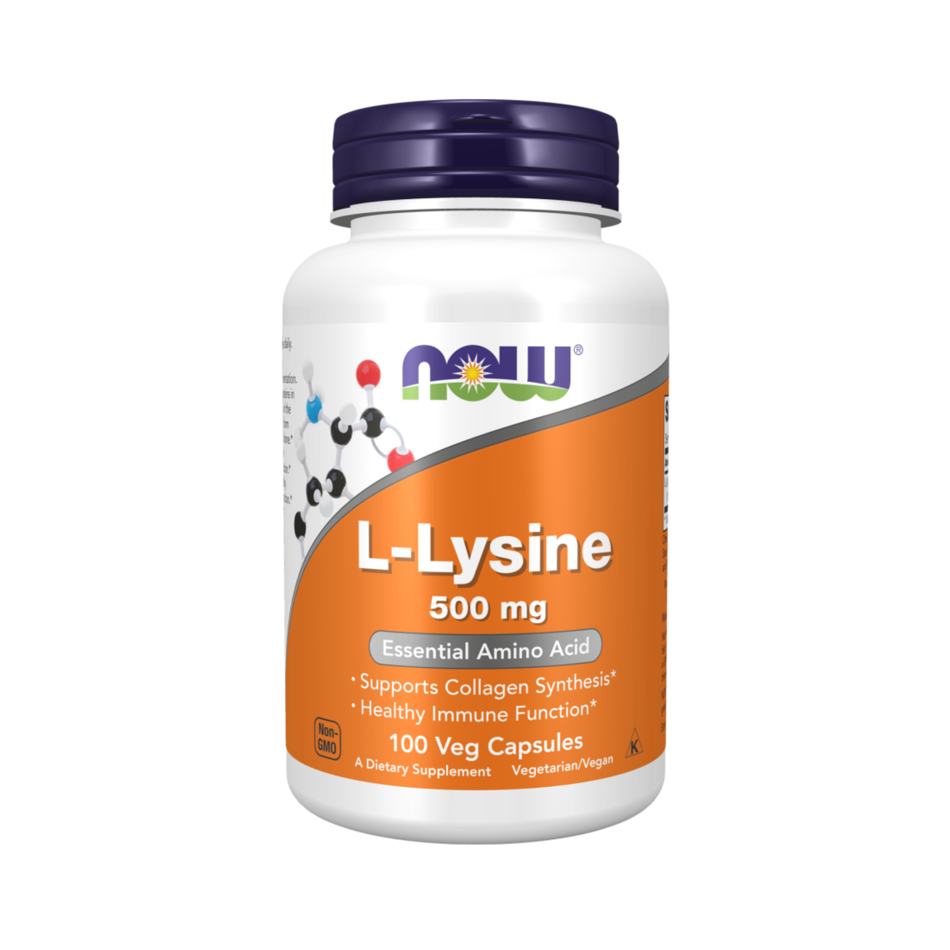 NOW L-Lysine, L-Лизин 500 мг - 100 капсул