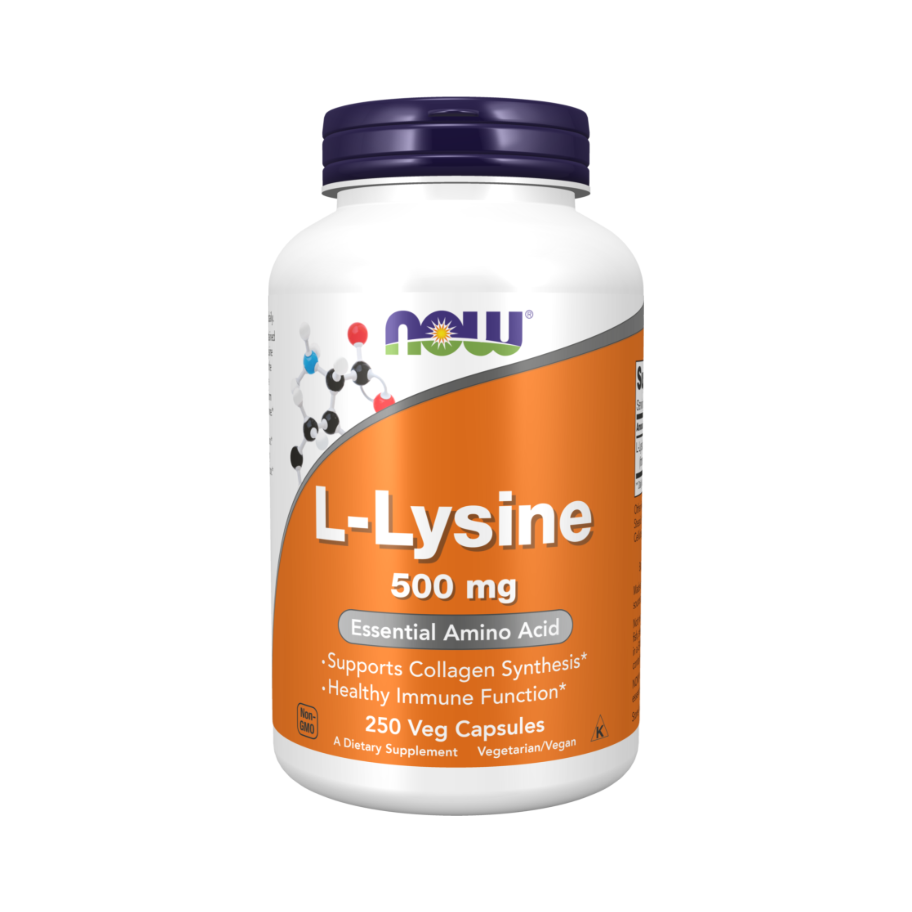 NOW L-Lysine, L-Лизин 500 мг - 250 капсул