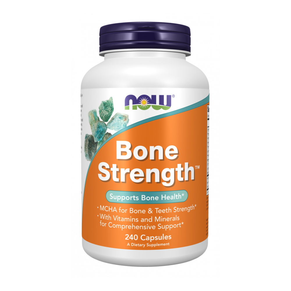 NOW Bone Strength, Крепкие Кости, Минералы и Витамины - 240 капсул