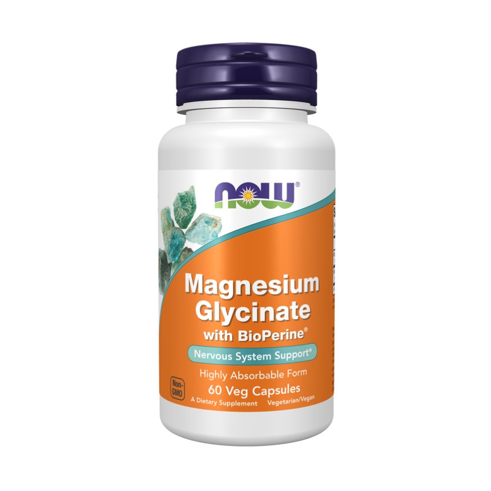 NOW Магний Глицинат с Биоперином, Magnesium Glycinate With Bioperine - 60 Капсул NOW Магний Глицинат с Биоперином, Magnesium Glycinate With Bioperine - 60 Капсул