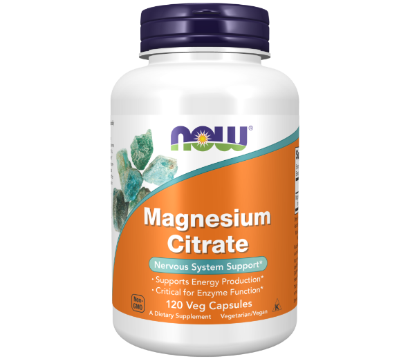 NOW Magnesium Citrate, Магний Цитрат - 120 капсул