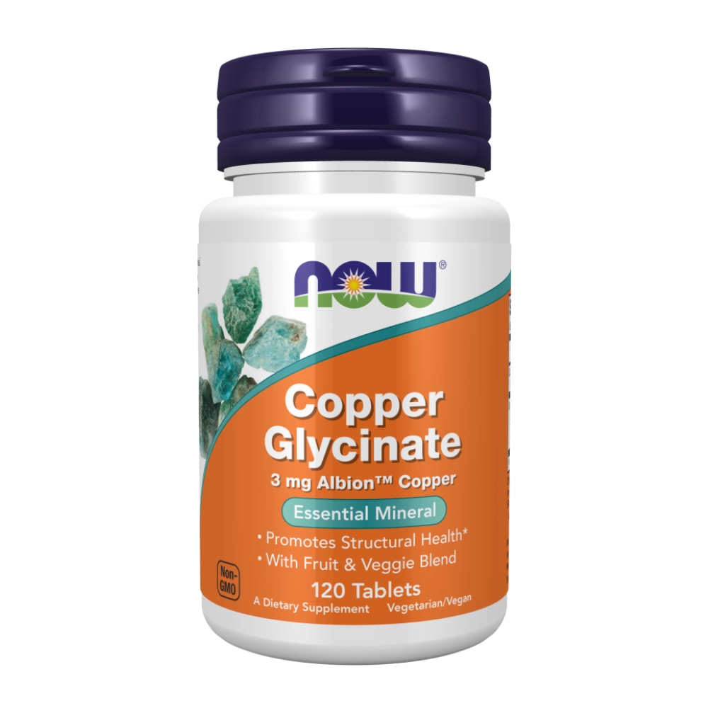 NOW Медь Глицинат, Copper Glycinate - 120 таблеток