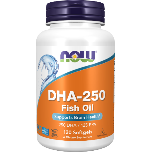 NOW Omega-3 DHA-250, Омега-3 250DHA/125EPA - 120 капсул