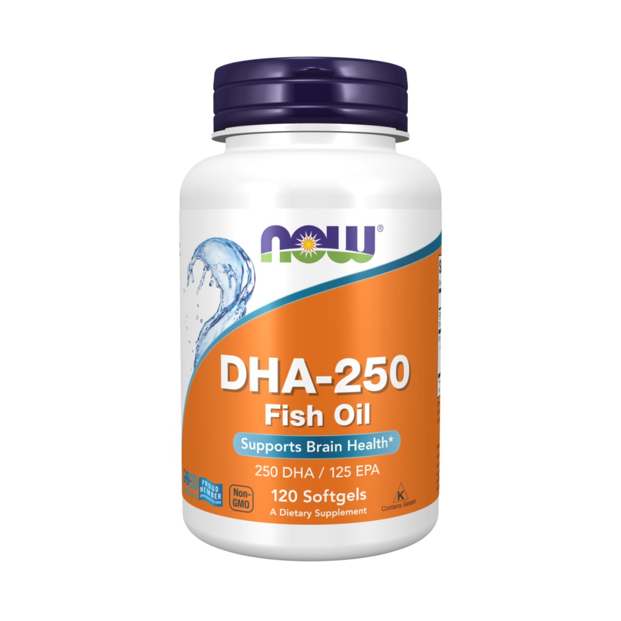 NOW Omega-3 DHA-250, Омега-3 250DHA/125EPA - 120 капсул