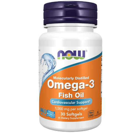 NOW Omega-3, Омега-3 180EPA/120DHA 1000 мг - 30 капсул