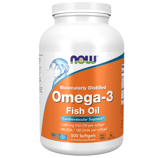 NOW Omega-3, Омега-3 180EPA/120DHA 1000 мг - 500 капсул