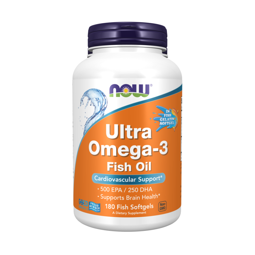 NOW Omega-3 Ultra, Омега-3 Ультра 500EPA/250DHA - 180 рыбных капсул