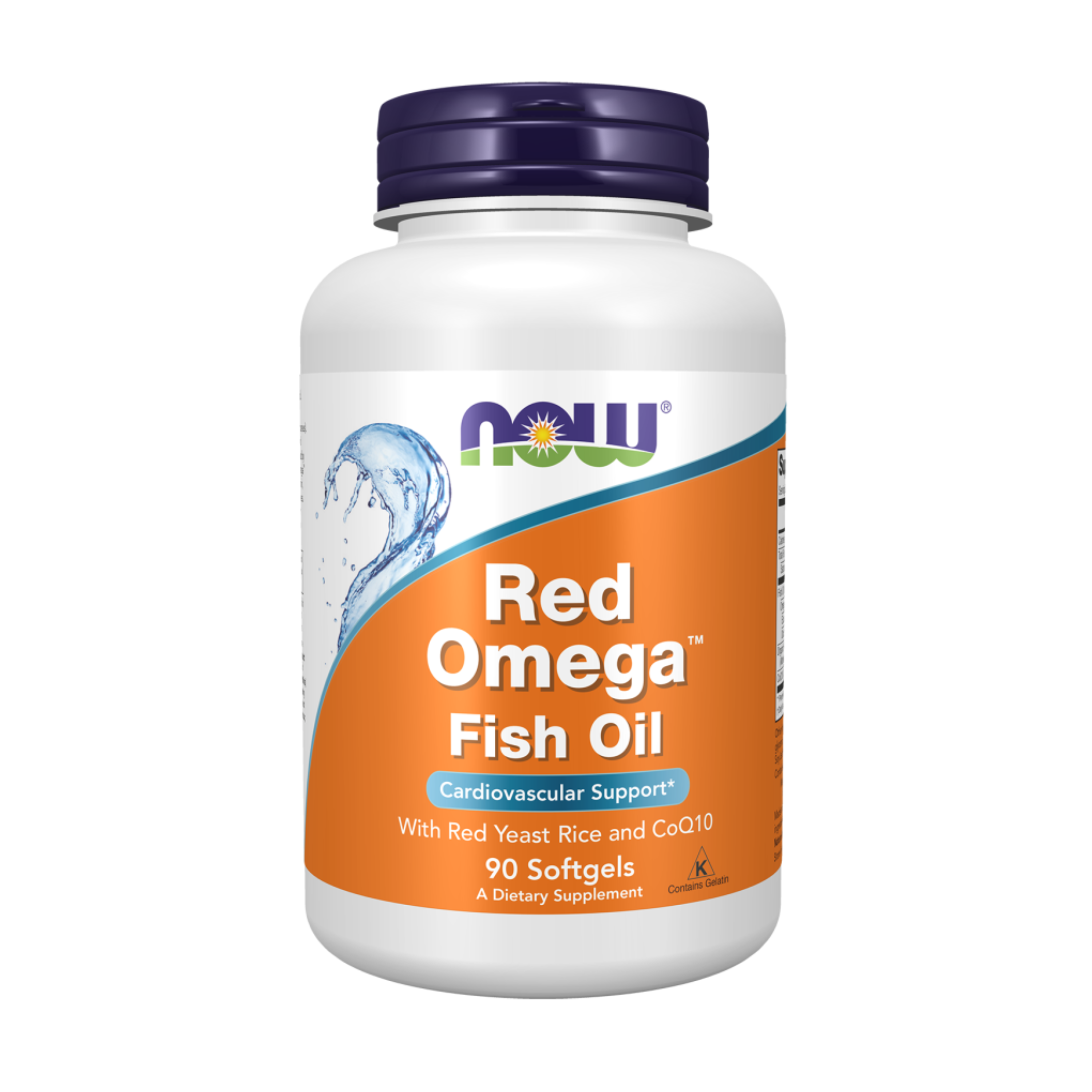 NOW Omega-3, Red Rice + Q10, Омега-3 Красный Рис + Q10 - 90 капсул