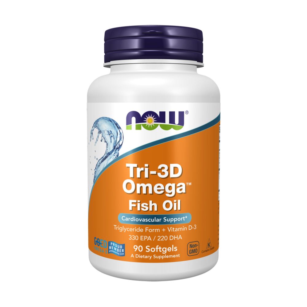 NOW Omega-3 + D3, Омега-3 330EPA/220DHA + D3 1000 МЕ - 90 капсул