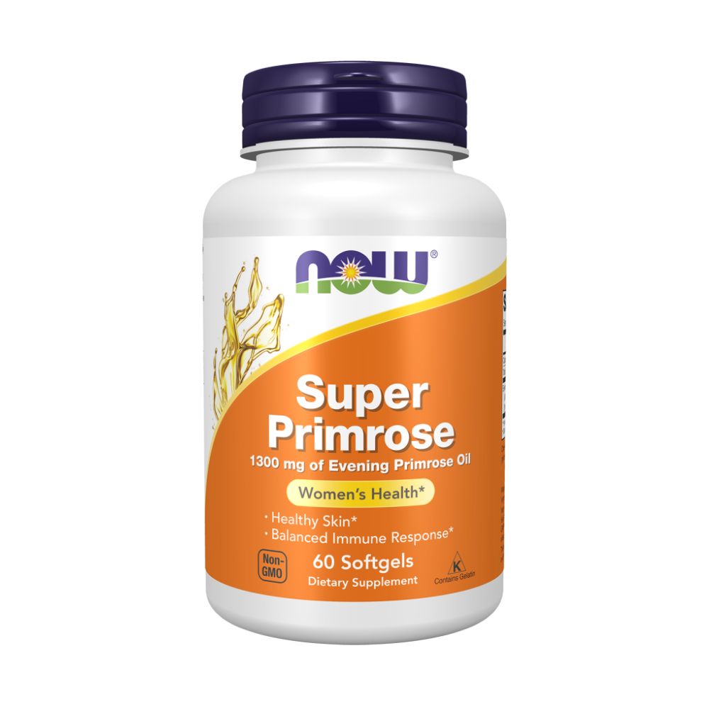 NOW Primrose Oil Super, Примула Вечерняя Масло 1300 мг - 60 желатиновых капсул NOW Primrose Oil Super, Примула Вечерняя Масло 1300 мг - 60 желатиновых капсул