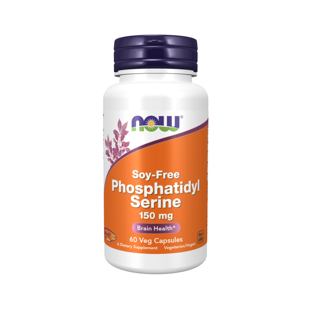 NOW Phosphatidyl Serine, Фосфатидилсерин из Подсолнечника 150 мг - 60 капсул