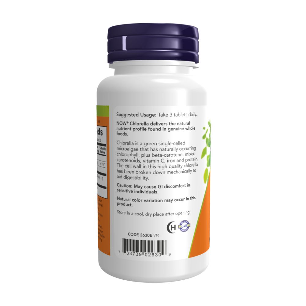 NOW Хлорелла 1000 мг, Chlorella - 120 таблеток