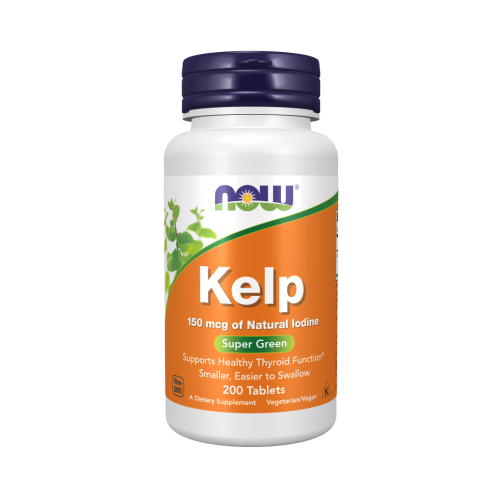 NOW Kelp, Келп (Бурая водоросль) 150 мкг - 200 таблеток