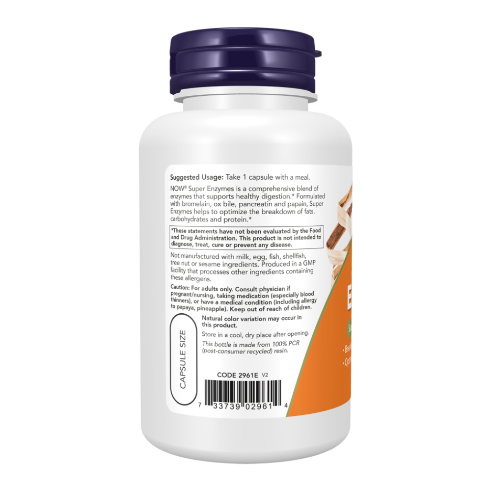 NOW Супер Ферменты, Энзимы, Super Enzymes - 90 капсул