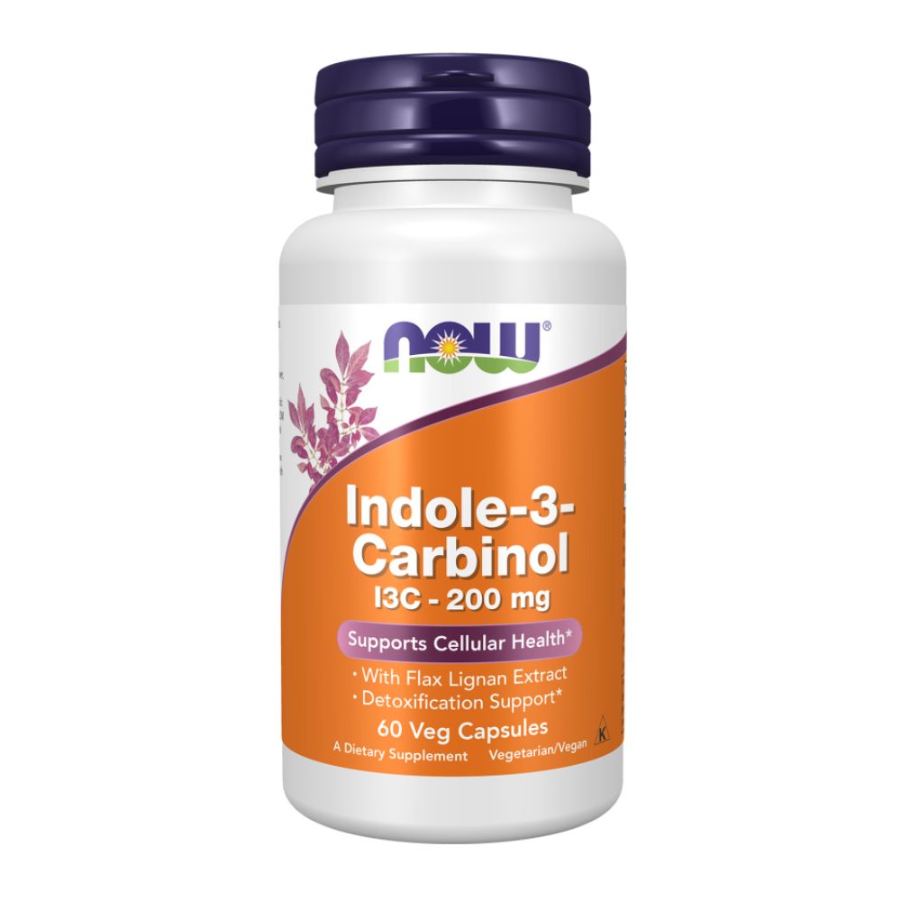 NOW Индол-3-Карбинол 200 мг, Indole-3-Carbinol - 60 капсул