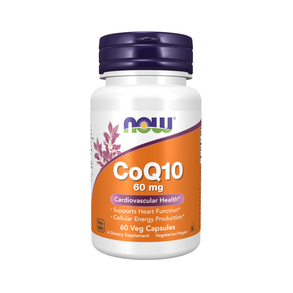 NOW Q10 Coenzyme, Кофермент Q10 60 мг  - 60 капсул
