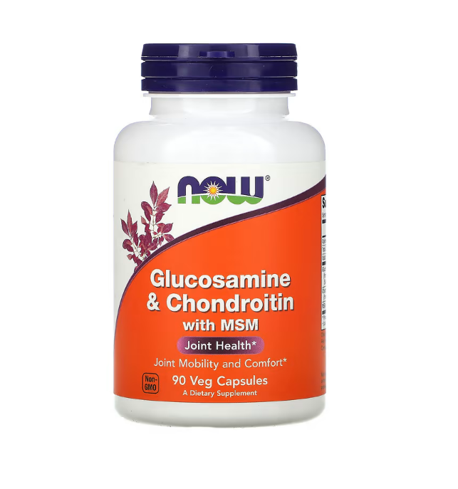 NOW Glucosamine & Chondroitin with MSM, Глюкозамин и Хондроитин с МСМ - 90 капсул
