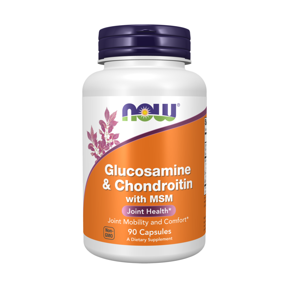 NOW Glucosamine & Chondroitin with MSM, Глюкозамин и Хондроитин с МСМ - 90 капсул NOW Glucosamine & Chondroitin with MSM, Глюкозамин и Хондроитин с МСМ - 90 капсул