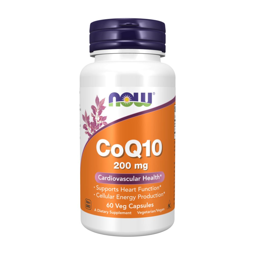 NOW Кофермент Q10 200 мг, Q10 Coenzyme - 60 капсул