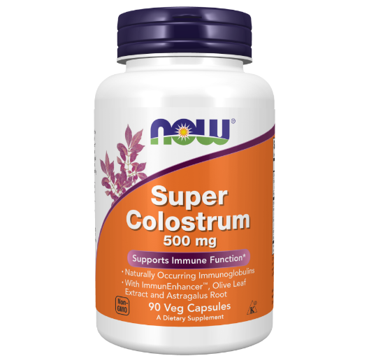 NOW Super Colostrum, Супер Колострум, Молозиво 500 мг - 90 капсул