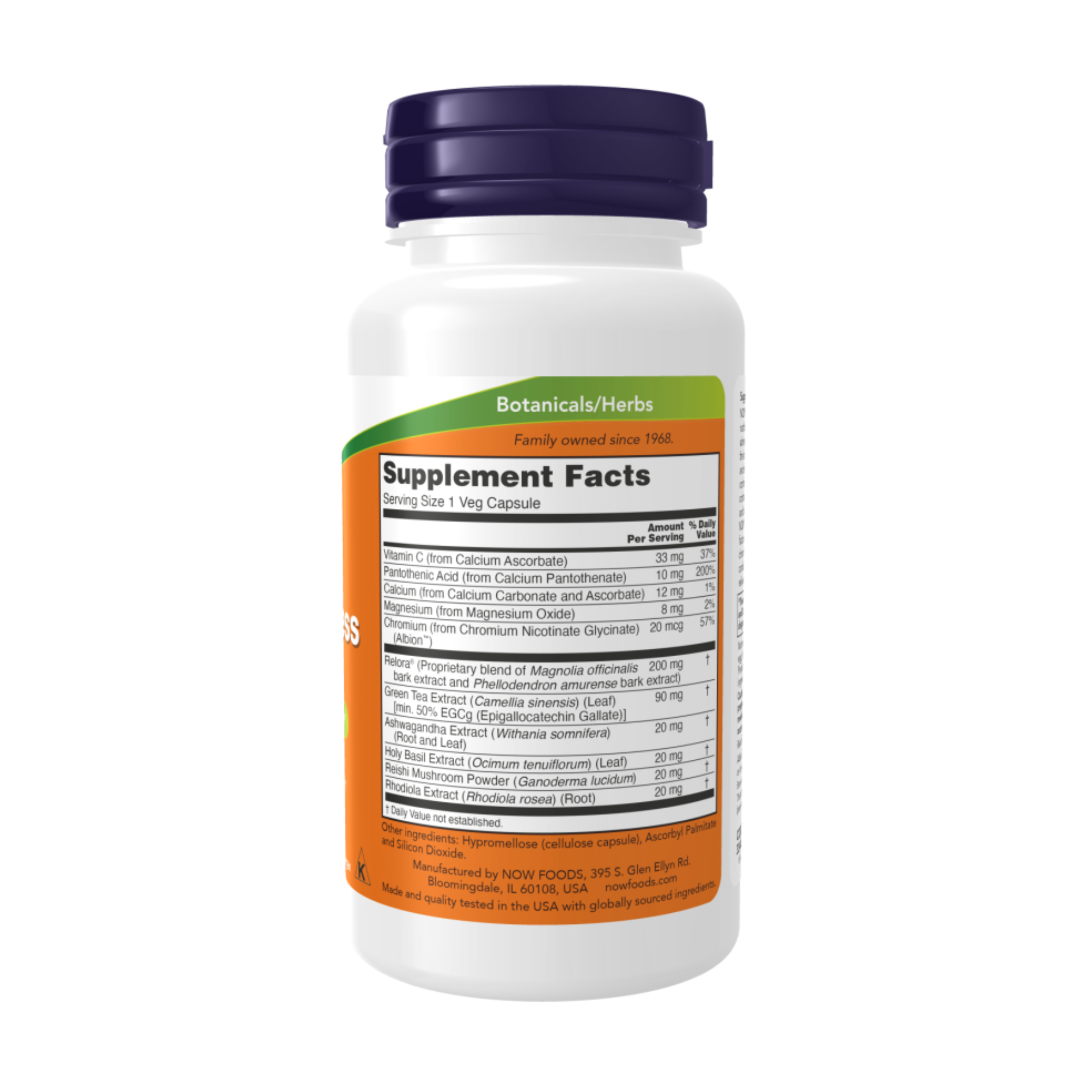 NOW Adrenal Stress Support Super Cortisol Support, Супер Кортизол Саппорт - 90 капсул