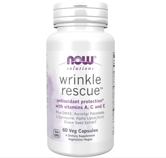 NOW Wrinkle Rescue, Капсулы от Морщин - 60 капсул