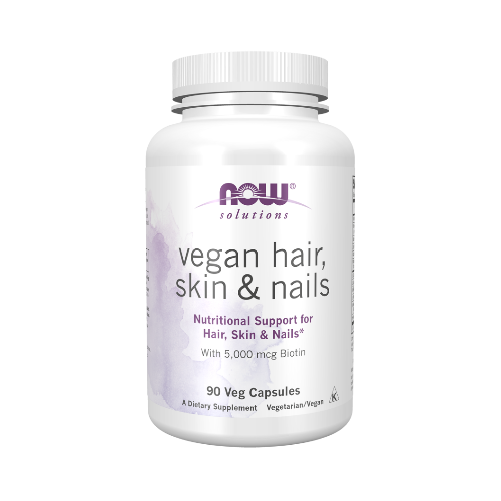 NOW Hair, Skin & Nails Vegan, Волосы, Кожа и Ногти, Витамины Комплекс - 90 капсул