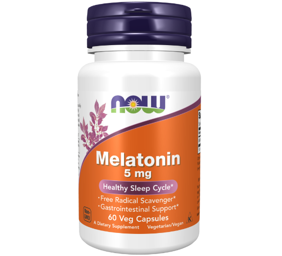 NOW Melatonin, Мелатонин 5 мг - 60 капсул
