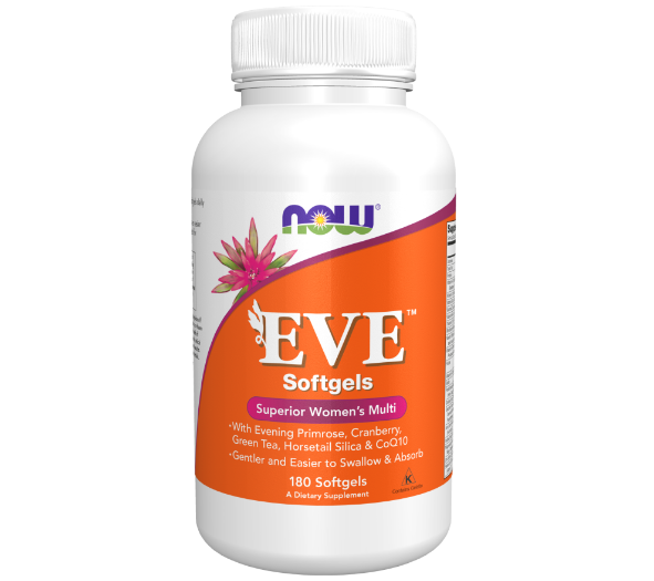 NOW Eve, Ева Витамины и Минералы для Женщин (с Железом) - 180 желатиновых капсул