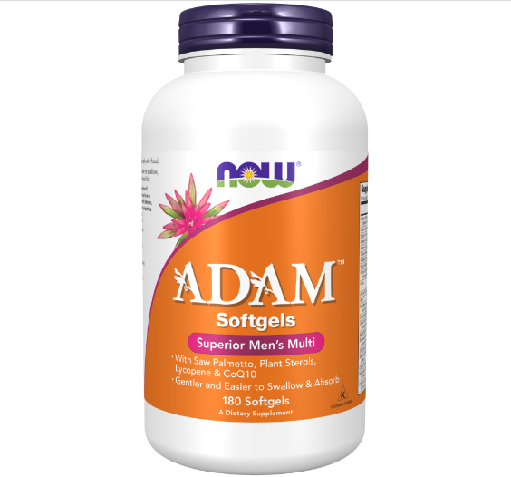 NOW Adam, Адам, Витамины для Мужчин Комплекс - 180 желатиновых капсул
