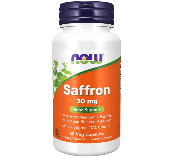NOW Saffron, Шафран 50 мг - 60 капсул 