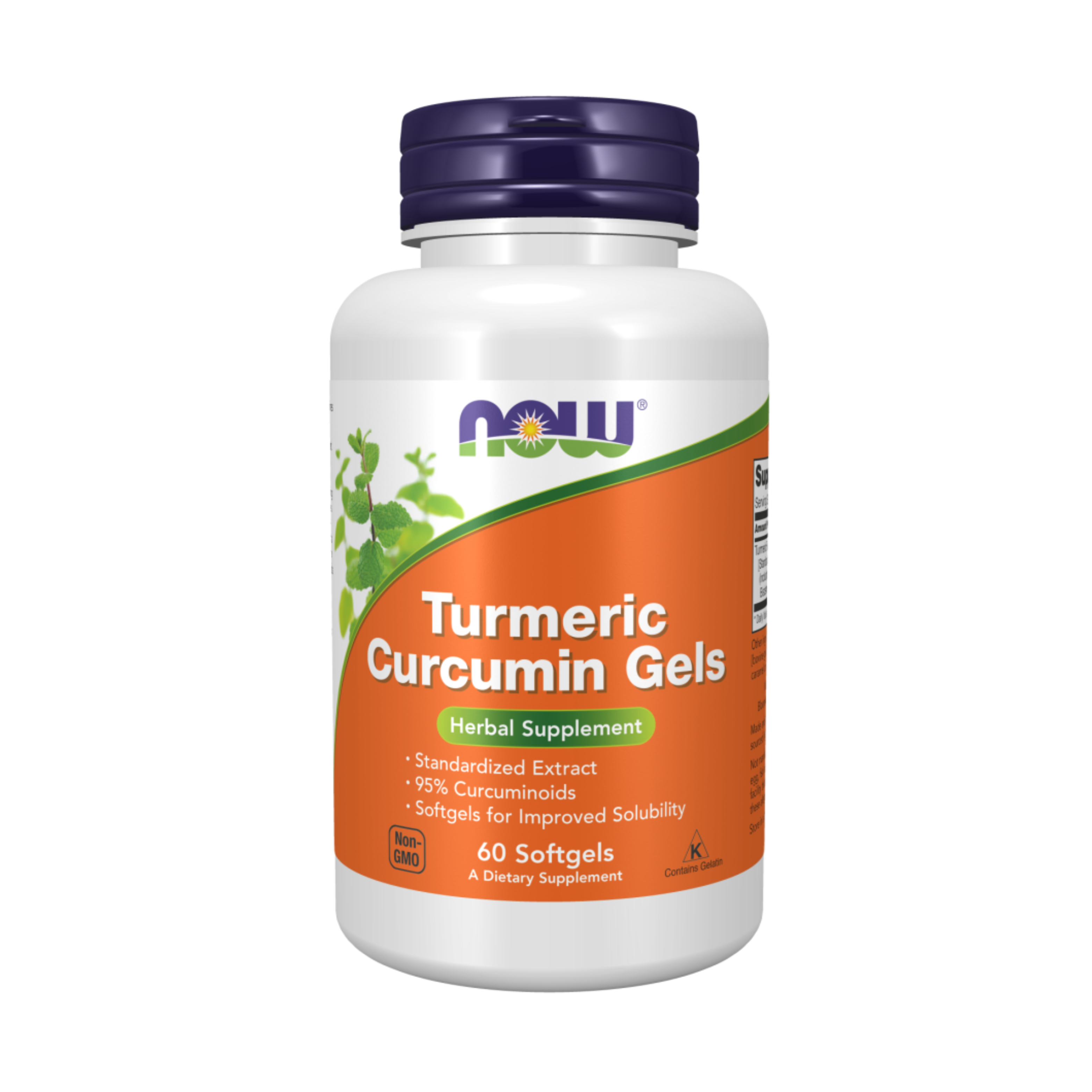 NOW Curcumin Turmeric Gels, Куркумин Гелс Экстракт 475 мг - 60 желатиновых капсул