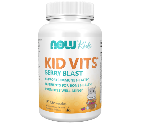 NOW Kid Vits, Кид Витс, Мультивитамины Комплекс Ягодный Вкус - 120 таблеток