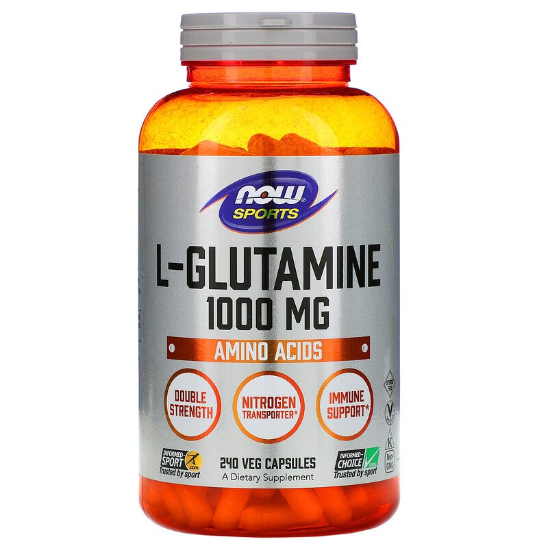NOW L-Glutamine, L-Глутамин 1000 мг - 240 капсул