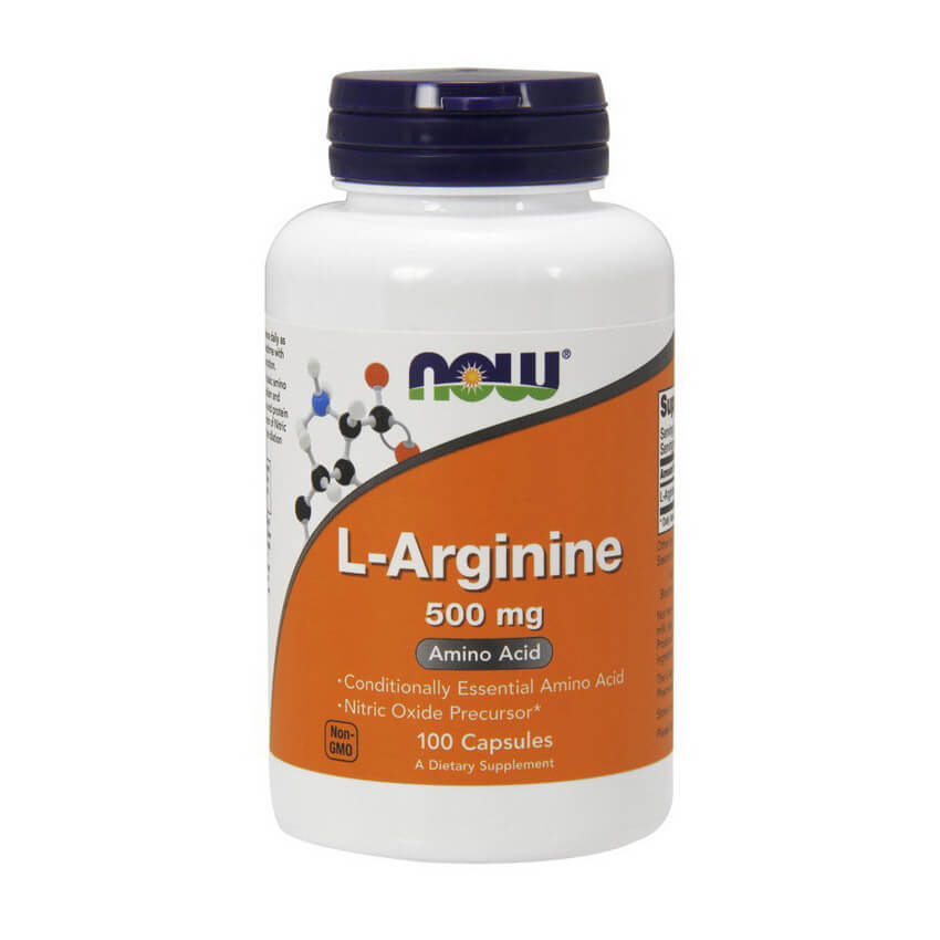 NOW L-Arginine, L-Аргинин 500 мг - 100 капсул