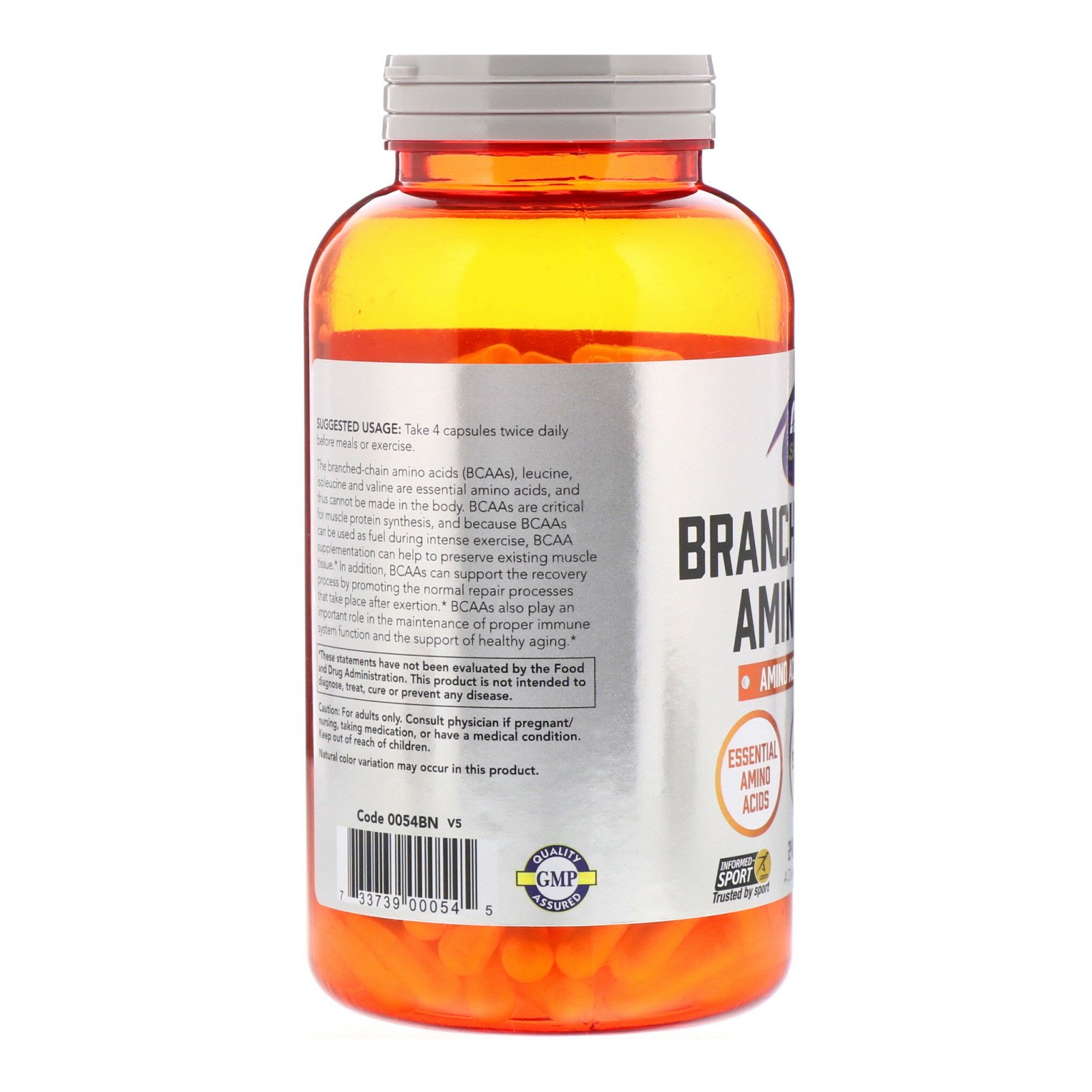 BCAA, Аминокислоты с Разветвлёнными Цепями - 240 капсул BCAA, Аминокислоты с Разветвлёнными Цепями - 240 капсул