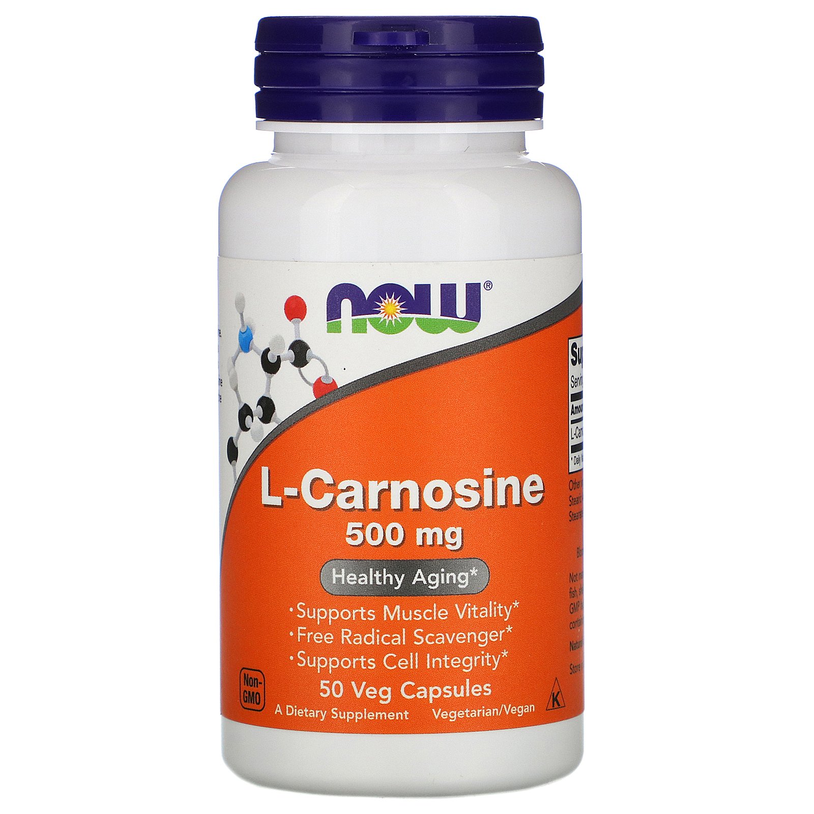 L-Carnosine, L-Карнозин 500 мг - 50 капсул