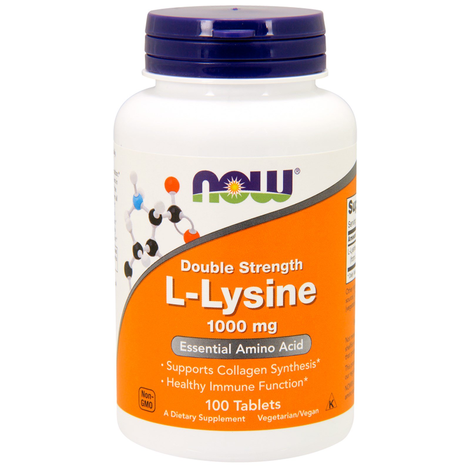 NOW L-Lysine, L-Лизин 1000 мг - 100 таблеток