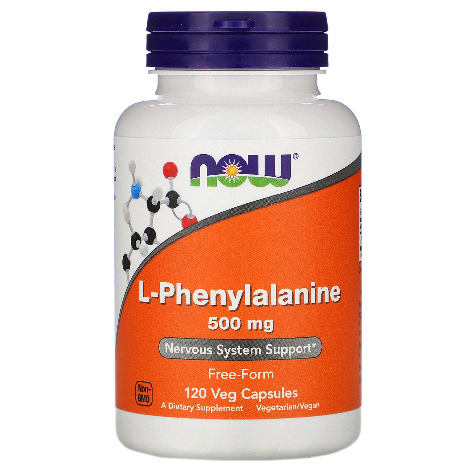NOW L-Phenylalanine, L-Фенилаланин 500 мг - 120 капсул